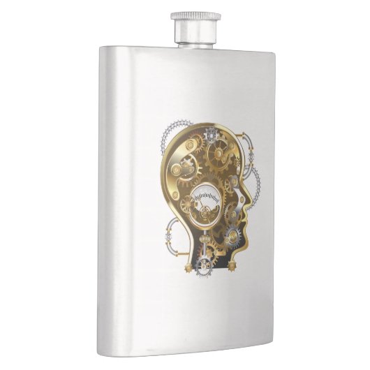 Steampunkhoofd met manometer flacon (Rechts)