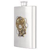 Steampunkhoofd met manometer flacon (Links)