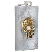 Steampunkhoofd met manometer heupfles (Rechts)