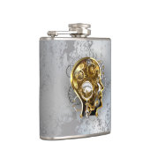 Steampunkhoofd met manometer heupfles (Rechts)