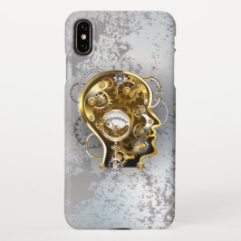 Steampunkhoofd met manometer iPhone XS max hoesje