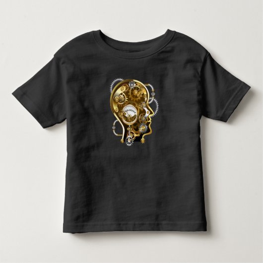 Steampunkhoofd met manometer kinder shirts (Voorkant)