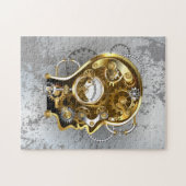 Steampunkhoofd met manometer legpuzzel (Horizontaal)