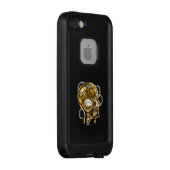 Steampunkhoofd met manometer LifeProof iPhone hoesje (Achterkant / rechts)