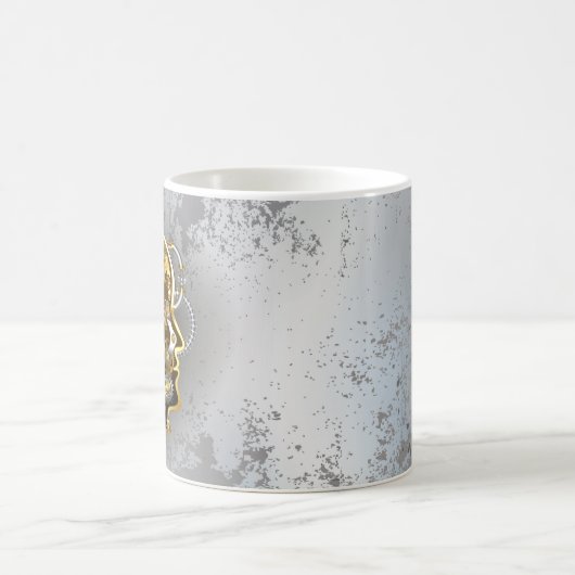 Steampunkhoofd met manometer magische mok (Center)