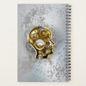 Steampunkhoofd met manometer planner (Achterkant)