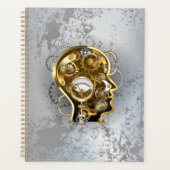 Steampunkhoofd met manometer planner (Voorkant)