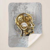 Steampunkhoofd met manometer sherpa deken (Voorkant)