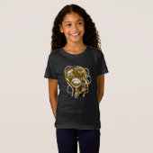 Steampunkhoofd met manometer t-shirt (Voorkant volledig)