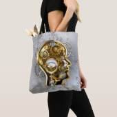 Steampunkhoofd met manometer tote bag (Dichtbij)