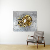 Steampunkhoofd met manometer wandkleed (In Situ (horizontaal))