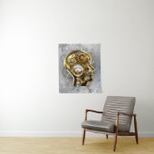 Steampunkhoofd met manometer wandkleed (In situ)