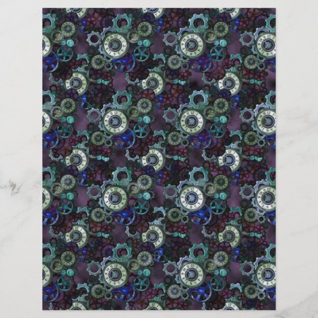 steampunkhorlogeonderdelen - paarse afdruk van Lea (Voorkant)