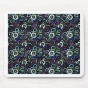 steampunkhorlogeonderdelen - paarse afdruk van Lea Muismat