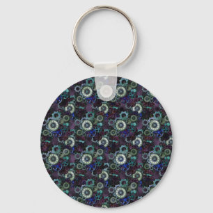 steampunkhorlogeonderdelen - paarse afdruk van Lea Sleutelhanger