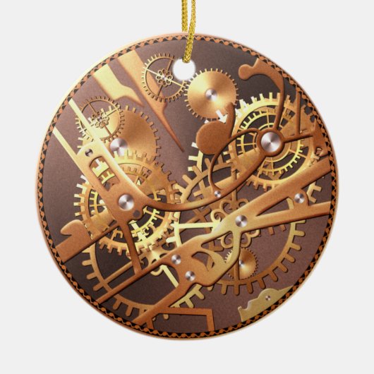 steampunkhorlogeversnellers keramisch ornament (Voorkant)