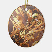 steampunkhorlogeversnellers keramisch ornament (Links)