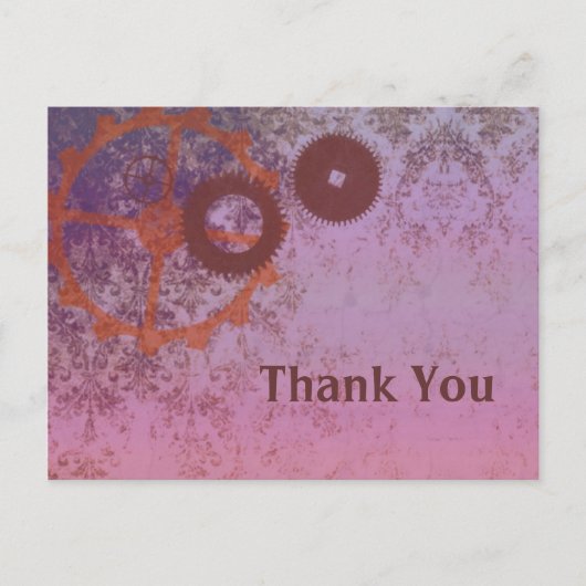 steampunkin abstract dank je briefkaart (Voorkant)