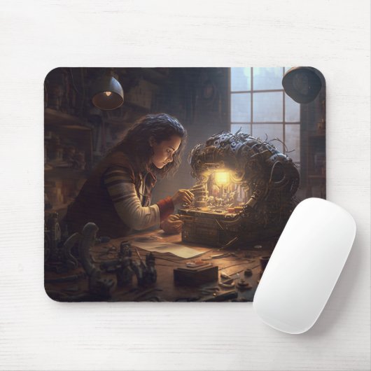 steampunkingenieur muismat (Met muis)