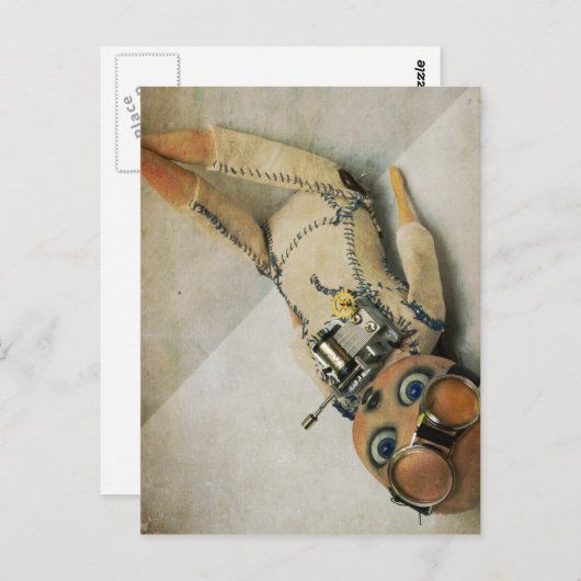 steampunkkaarten briefkaart (Voorkant / Achterkant)