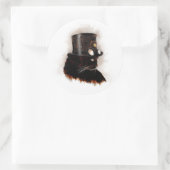 Steampunkkat Ronde Sticker (Tas)