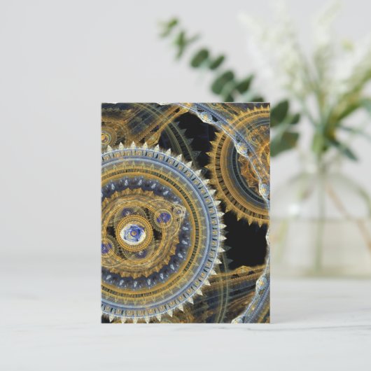 Steampunkmachine Briefkaart (Staand voorkant)