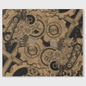 Steampunkmachines (Brassy) Cadeaupapier (Vlak)