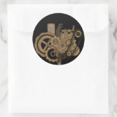 Steampunkmachines (Brassy) Ronde Sticker (Tas)