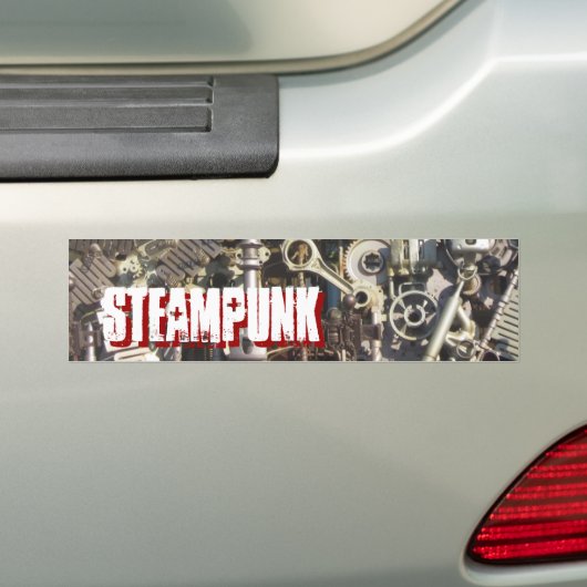Steampunkmachines Bumpersticker (Op auto)
