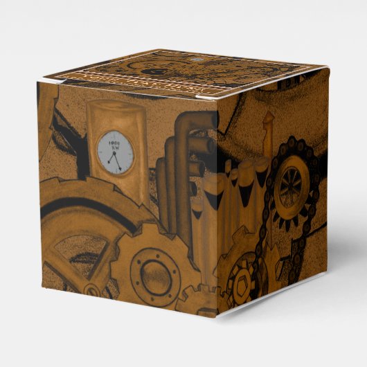 Steampunkmachines (koper) bedankdoosjes (Voorkant Zijde)