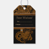 Steampunkmachines (koper) cadeaulabel (Voorkant)