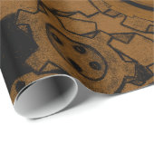 Steampunkmachines (koper) cadeaupapier (Rol Hoek)