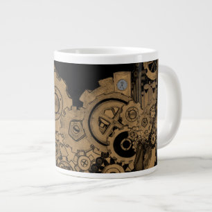 Steampunkmachines (koper) grote koffiekop