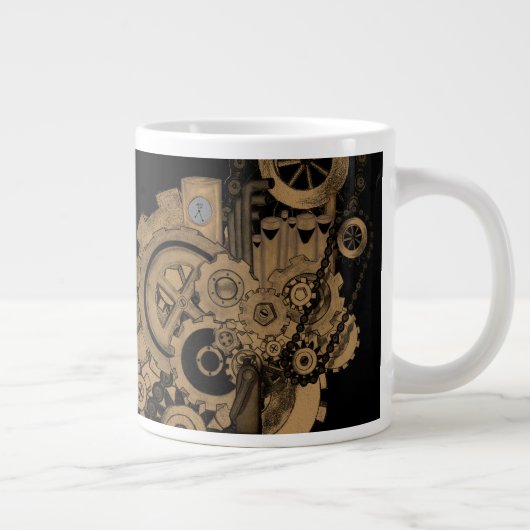 Steampunkmachines (koper) grote koffiekop (Rechts)