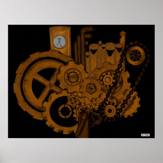 Steampunkmachines (koper) poster (Voorkant)