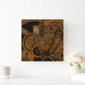 Steampunkmachines (koper) vierkante klok (Huis)