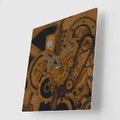 Steampunkmachines (koper) vierkante klok (Hoek)