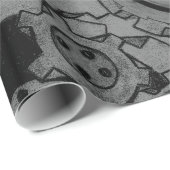 Steampunkmachines (monochrome) cadeaupapier (Rol Hoek)