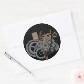 Steampunkmachines Ronde Sticker (Envelop)
