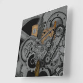Steampunkmachines Vierkante Klok (Hoek)