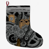 Steampunkmachines (volledige kleur) grote kerstsok (Voorkant)