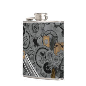 Steampunkmachines (volledige kleur) heupfles (Links)