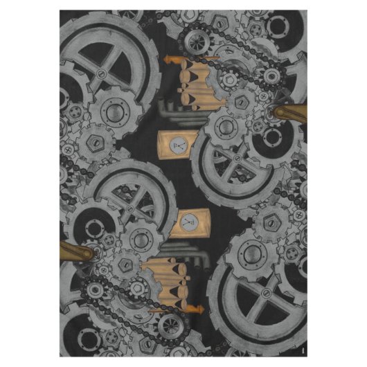 Steampunkmachines (volledige kleur) tafelkleed (Voorkant)