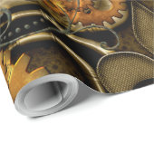 Steampunkontwerp met klokken en versnellingen cadeaupapier (Rol Hoek)