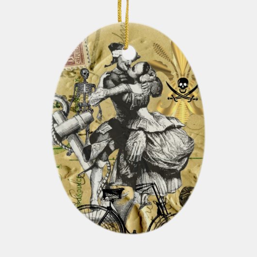  steampunkpiraat keramisch ornament (Achterkant)