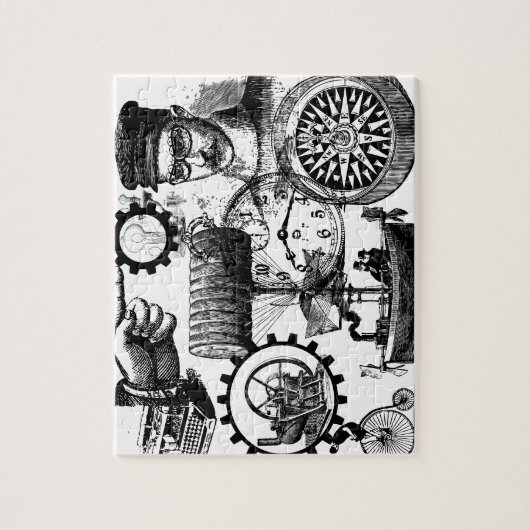 steampunkpuzzel legpuzzel (Verticaal)