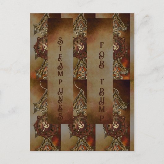 STEAMPUNKS VOOR TRUMP BRIEFKAART (Voorkant)