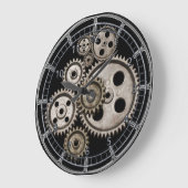 steampunkversnellingen tandwielmotor  machineklok grote klok (Hoek)