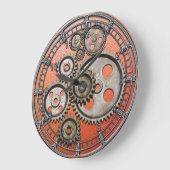 steampunkversnellingen tandwielmotor machineklok grote klok (Hoek)