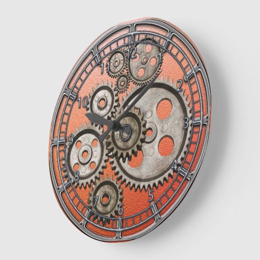 steampunkversnellingen tandwielmotor machineklok grote klok (Hoek)